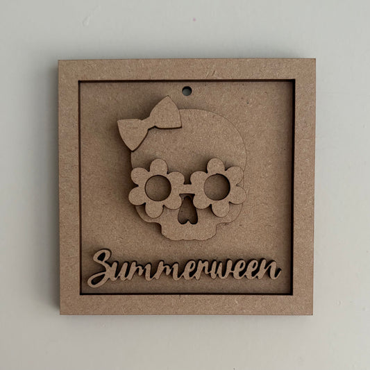 9cm Summerween Skull Mini Frame