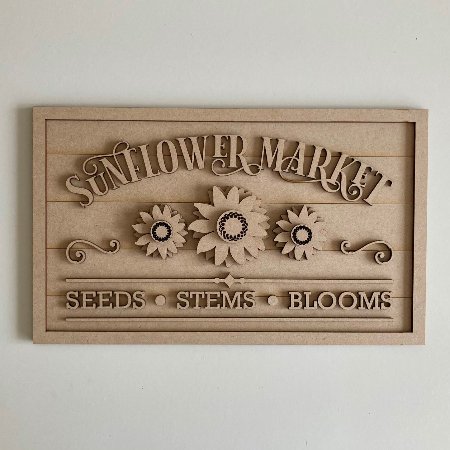 30cm Sunflower Market Sign