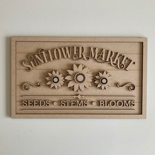 30cm Sunflower Market Sign