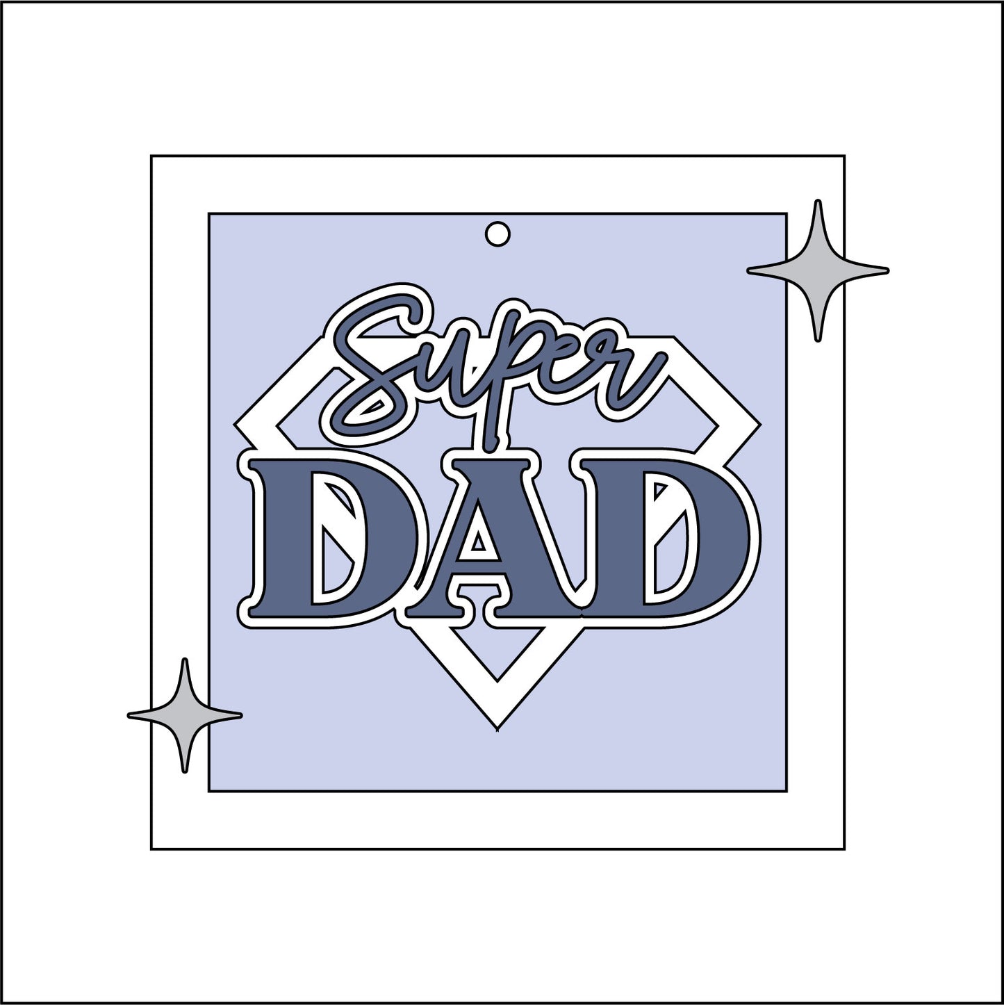 9cm Super Dad Mini Frame