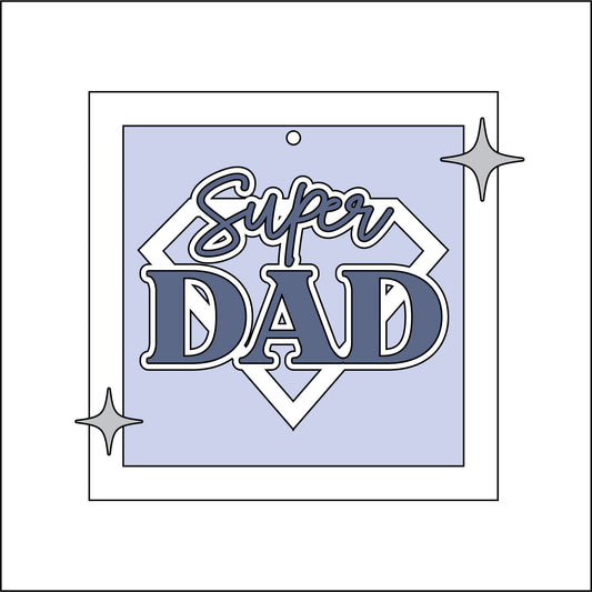 9cm Super Dad Mini Frame