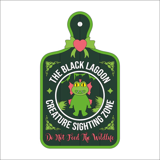 30cm The Black Lagoon Creature Sighting Zone Chopping Board