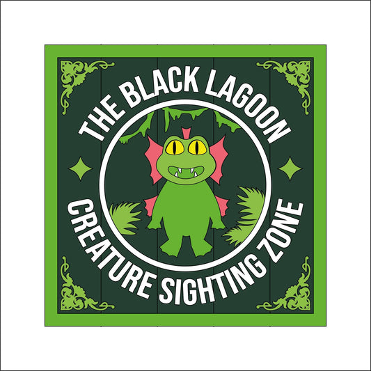 19cm The Black Lagoon Creature Sighting Zone Sign