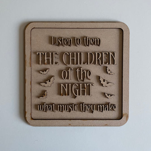 19cm The Children Of The Night Dracula Sign