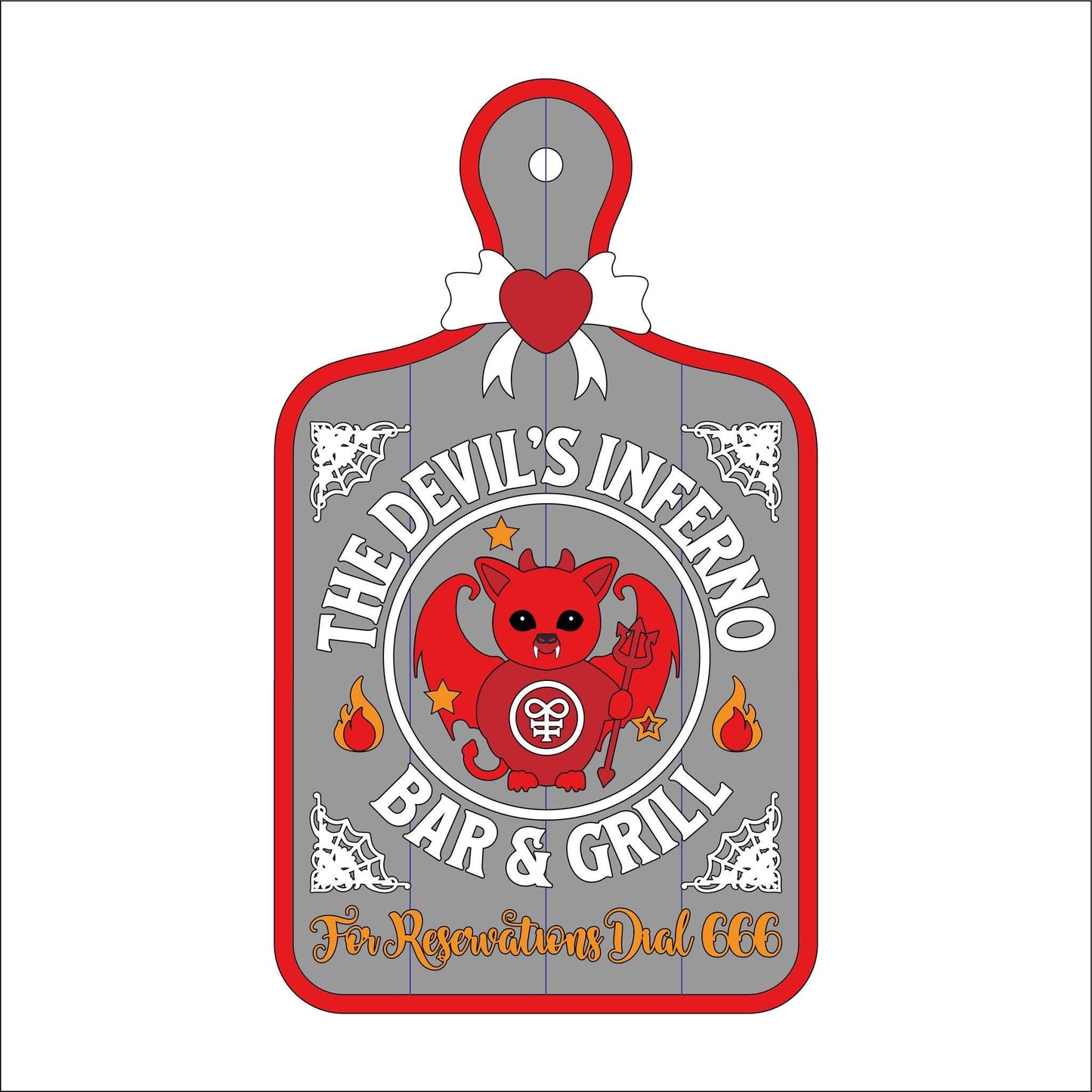 30cm The Devil's Inferno Chopping Board