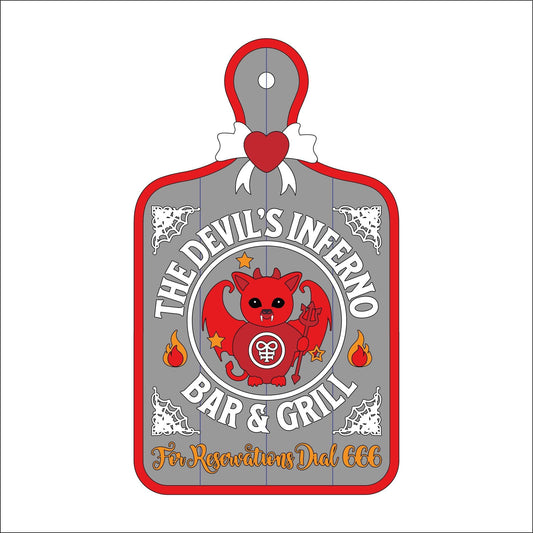 30cm The Devil's Inferno Chopping Board