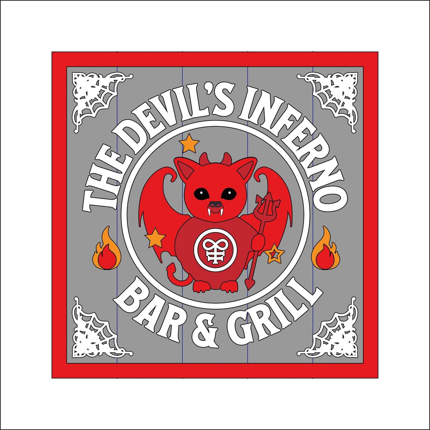 19cm The Devil's Inferno Sign