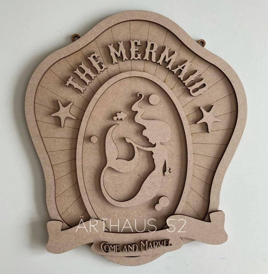 25cm The Mermaid Sign