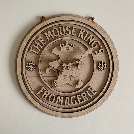 20cm The Mouse King's Fromagerie Sign