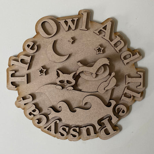 20cm The Owl and The Pussycat Sign
