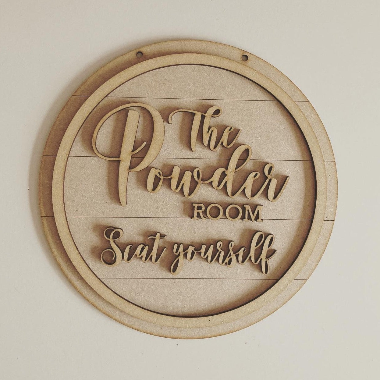 20cm Powder Room Sign