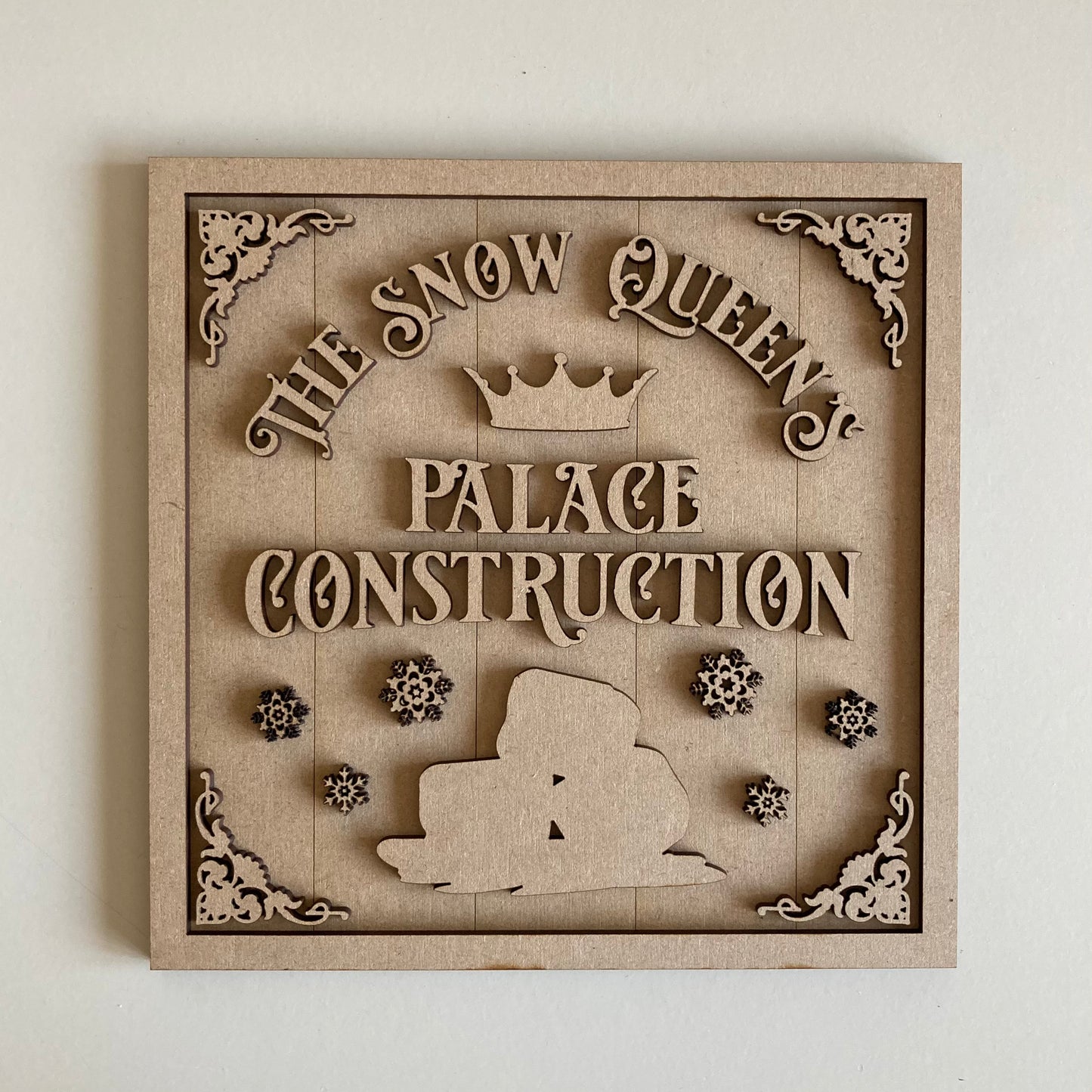 19cm The Snow Queen's Palace Construction Sign