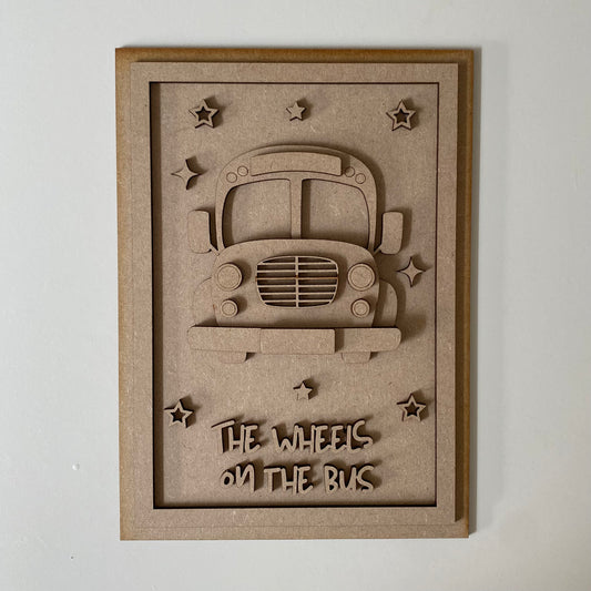 25cm The Wheels On The Bus Sign (Copy)