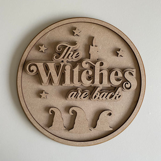 20cm The Witches Are Back Sign