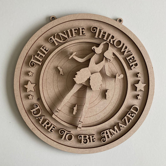 20cm The Knife Thrower Sign