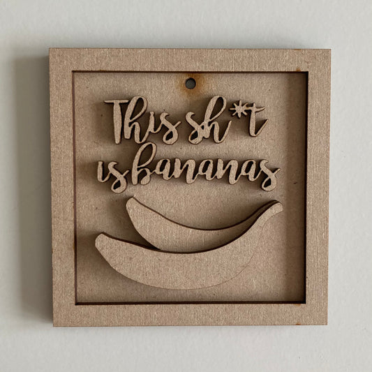 9cm This Shit Is Bananas Mini Frame
