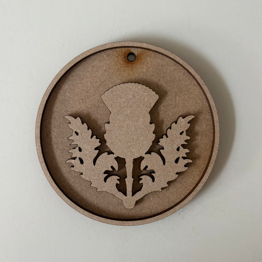 10cm Thistle Round Bauble