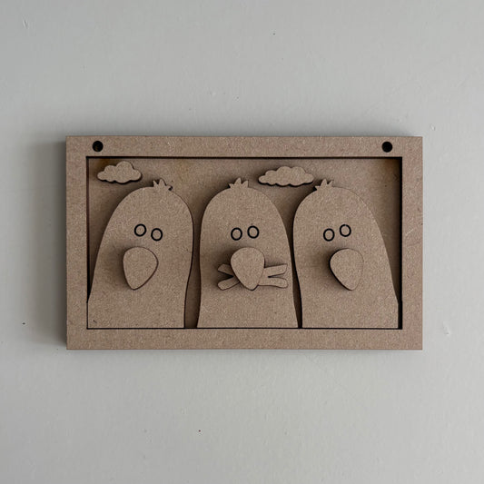 13cm Three Seagulls Mini Frame