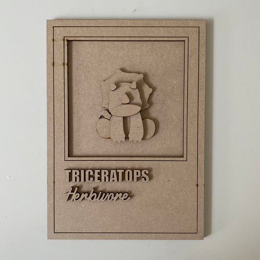 25cm Triceratops Dinosaur Sign