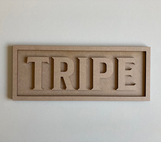 30cm Tripe Rectangle Sign