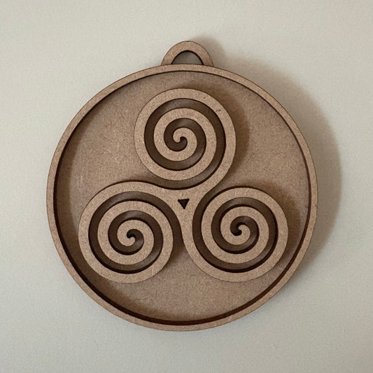 10cm Triple Spiral Round Bauble