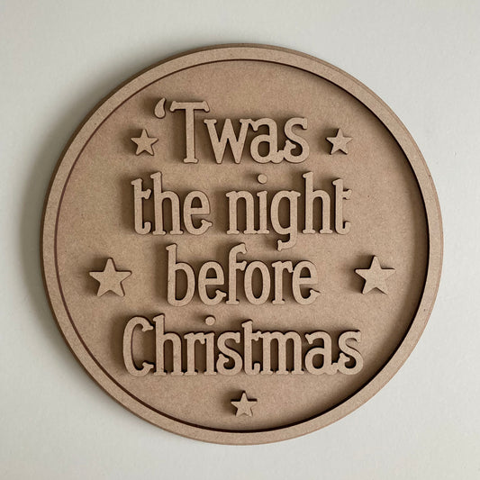 20cm 'Twas The Night Before Christmas Sign