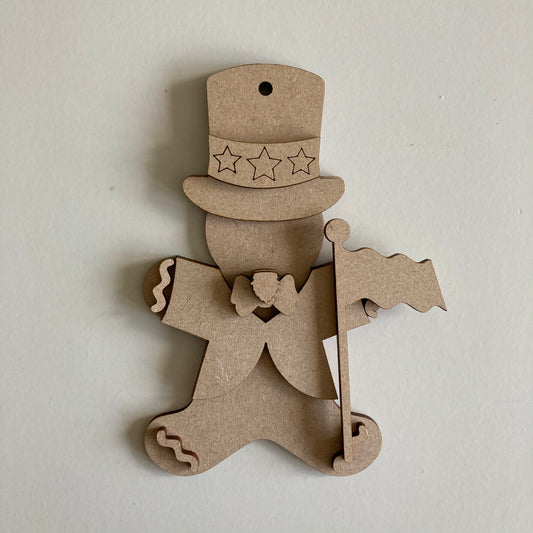 10cm Uncle Sam Gingerbread Character