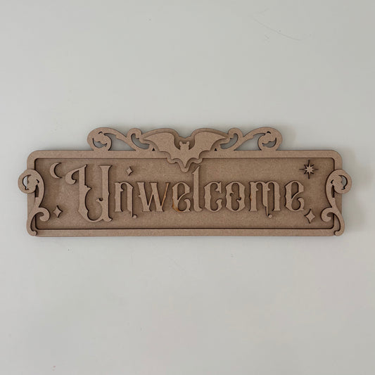 30cm Unwelcome Sign