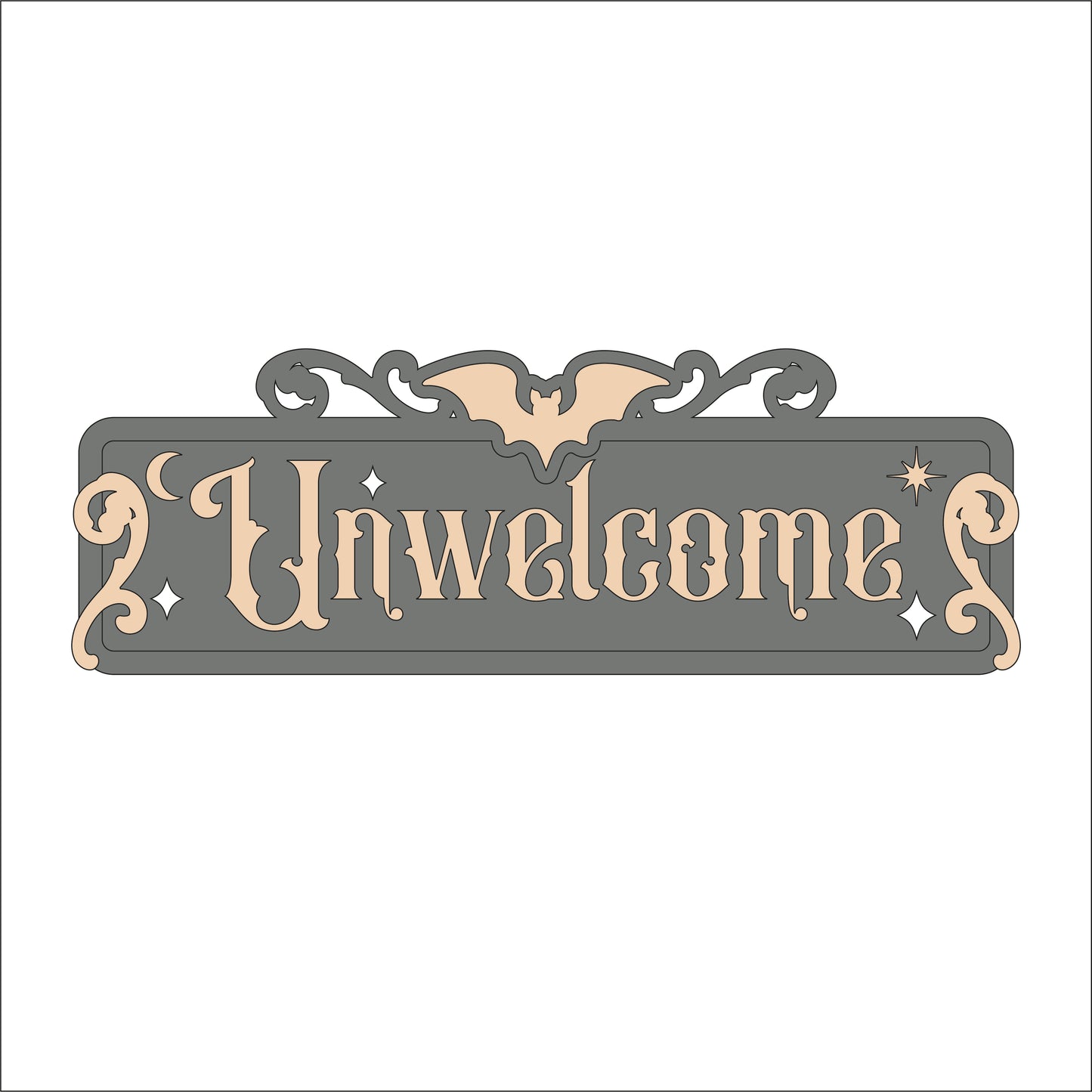 30cm Unwelcome Sign
