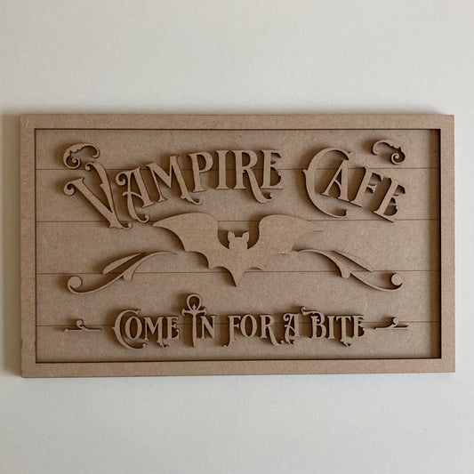 30cm Vampire Cafe Sign
