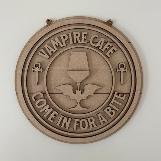 20cm Vampire Cafe Sign