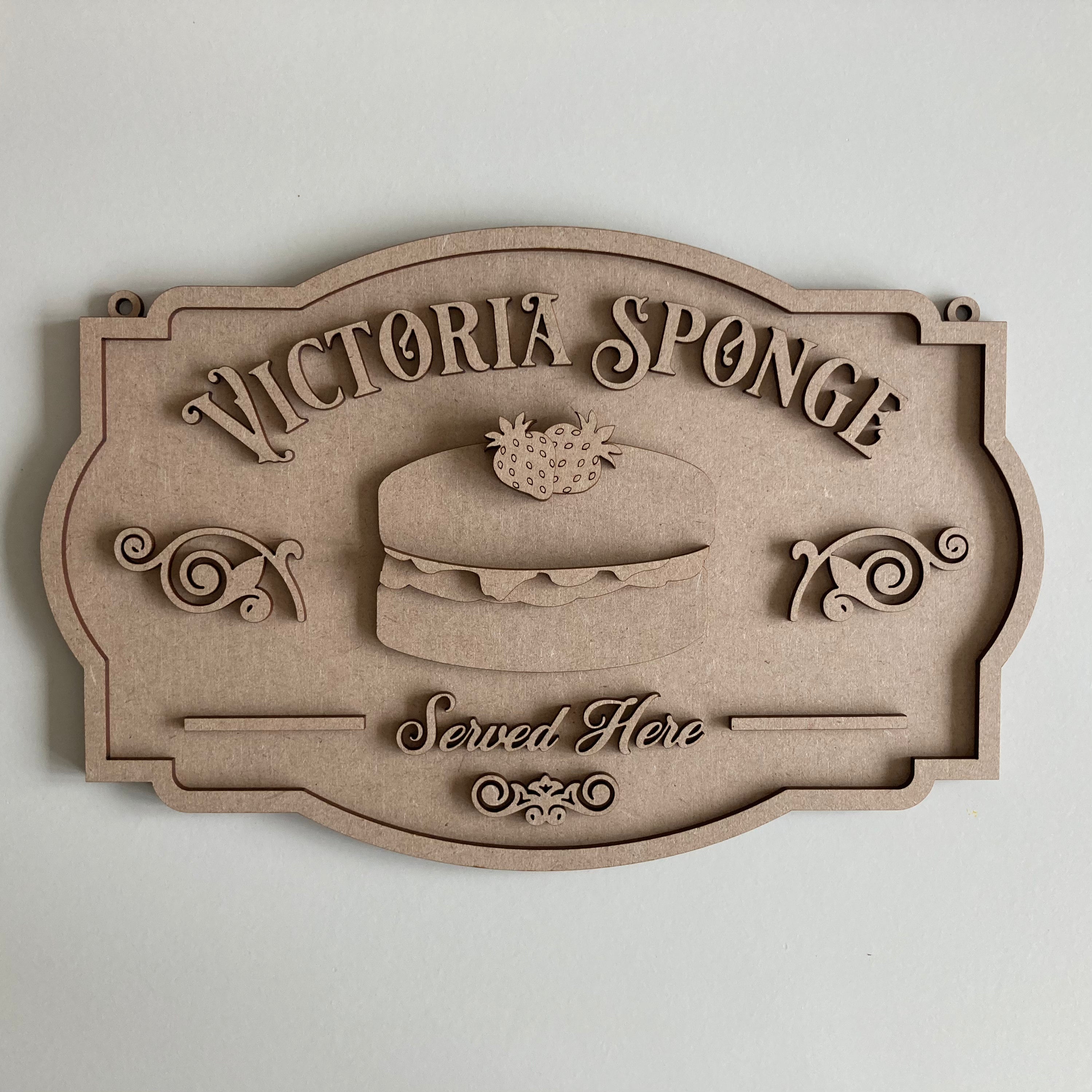 28cm Victoria Sponge Sign – ÄRTHAUS 52