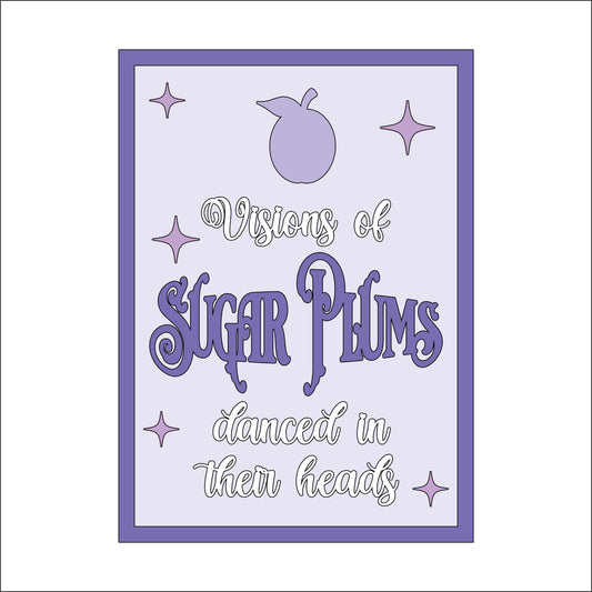 25cm Visions Of Sugar Plums Sign