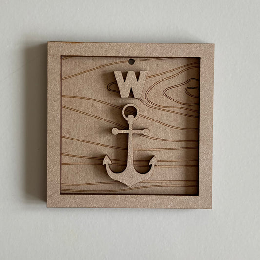 9cm W Anchor Mini Frame
