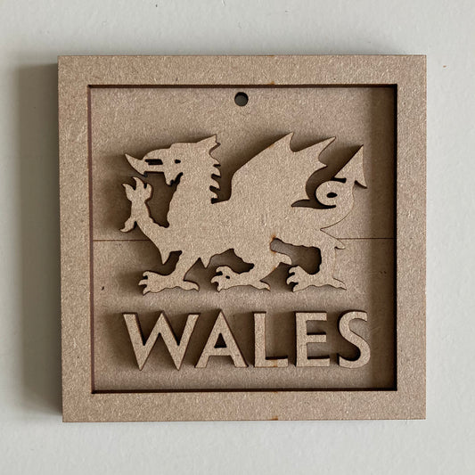 9cm Welsh Dragon Wales Mini Frame
