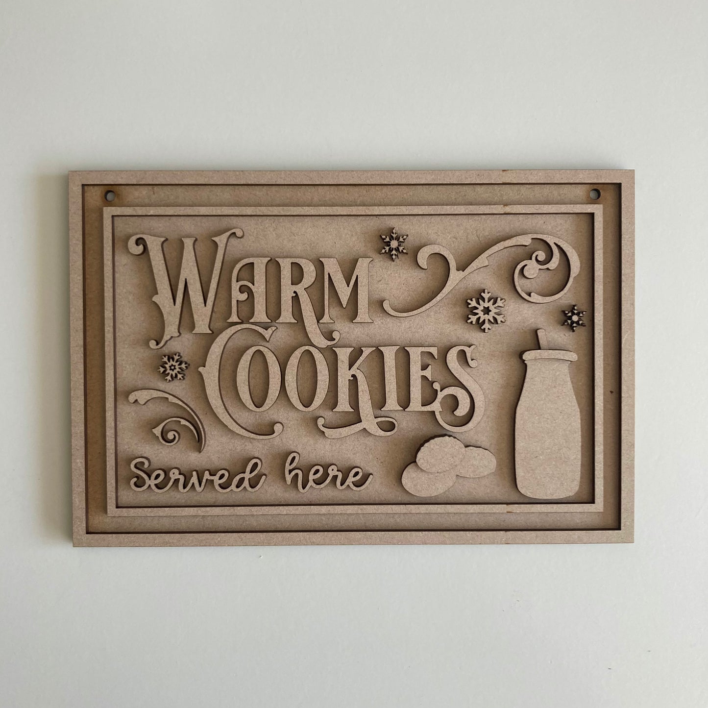 22.5cm Warm Cookies Served Here Sign