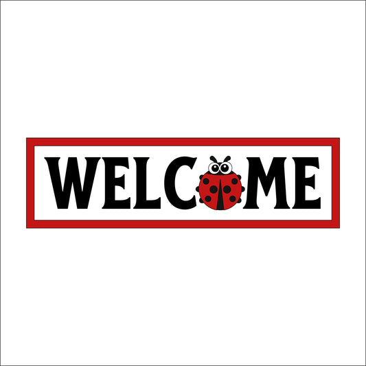 30cm Welcome Ladybird Sign