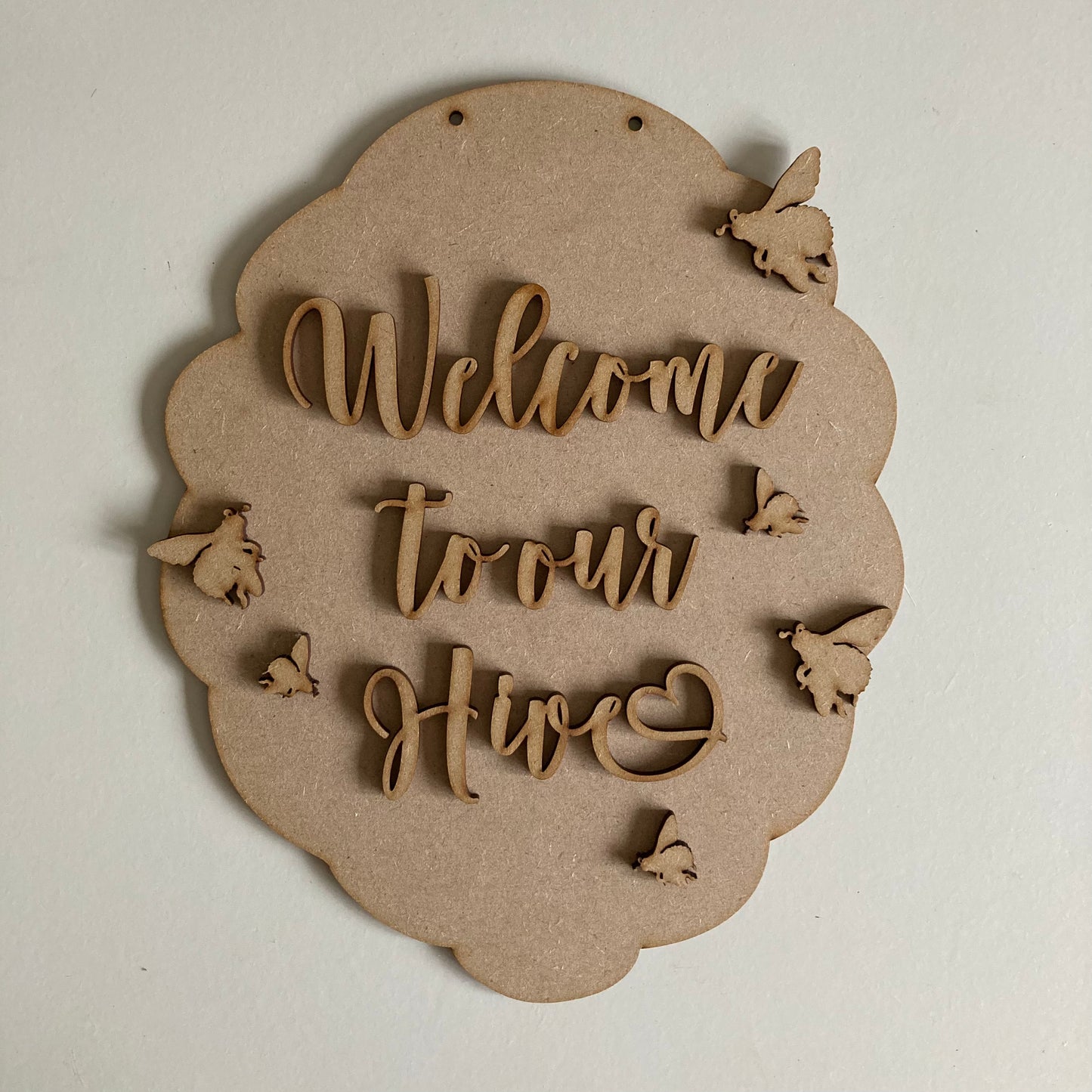 25cm Welcome To Out Hive Bee Sign