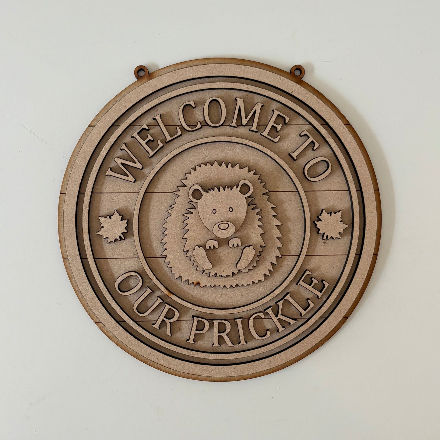20cm Welcome To Our Prickle Hedgehog Sign