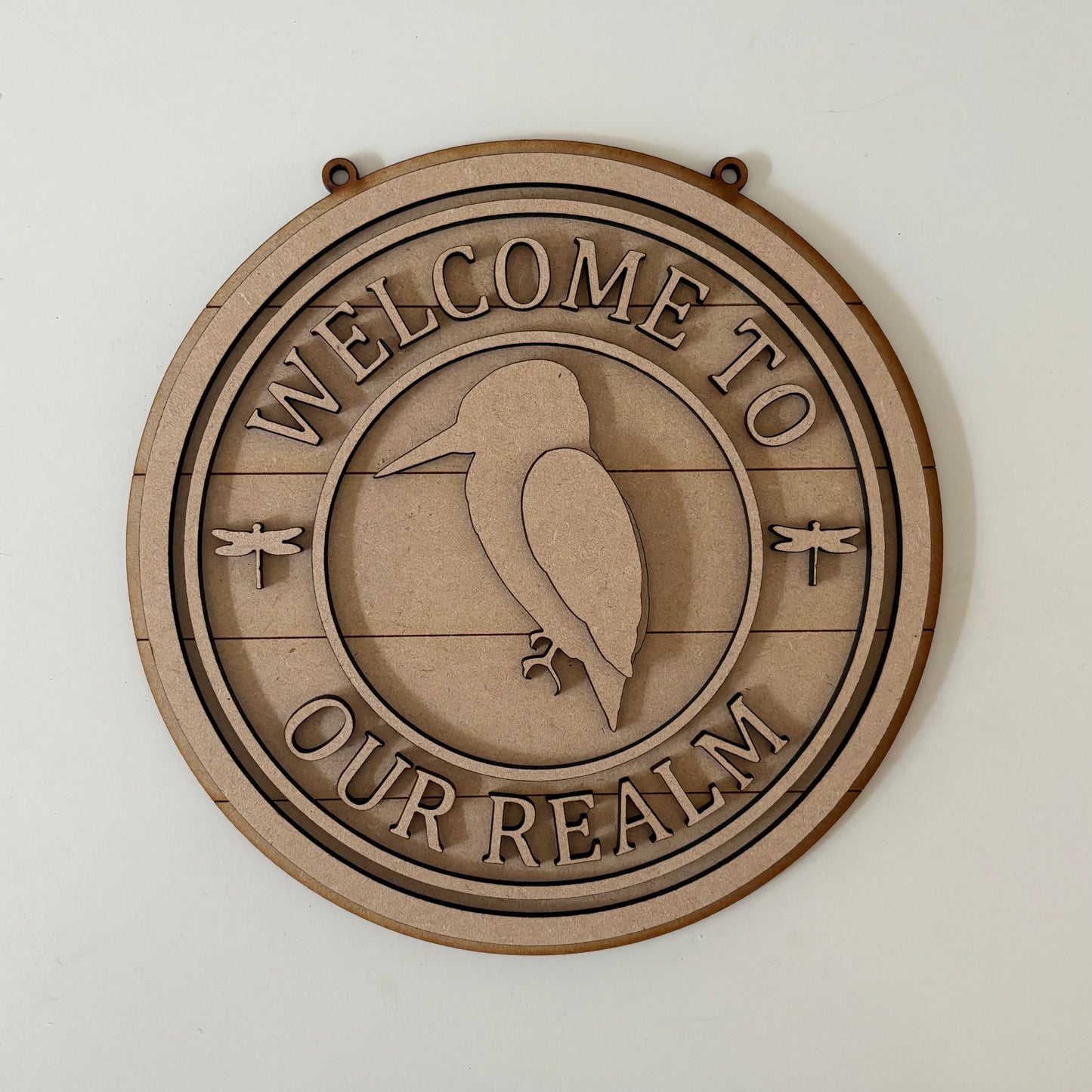 20cm Welcome To Our Realm Sign