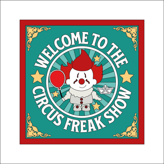 19cm Welcome To The Circus Freak Show Sign