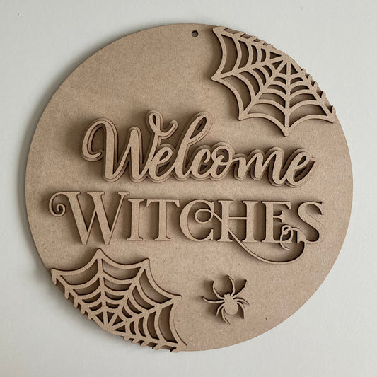 22cm Welcome Witches Sign