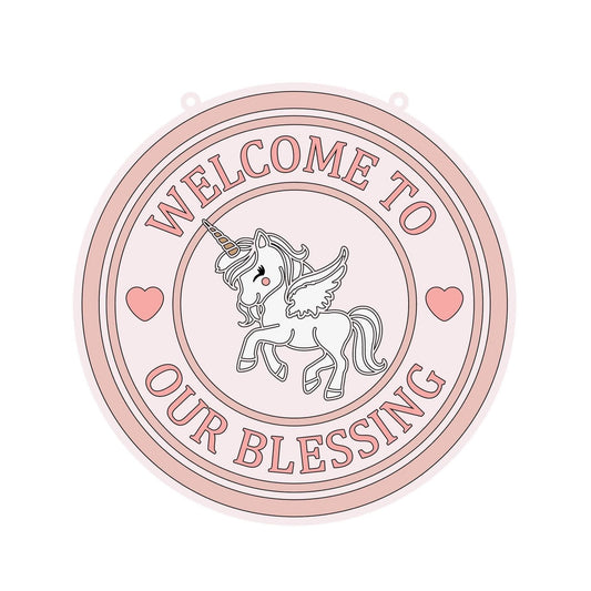20cm Welcome To Our Blessing Sign