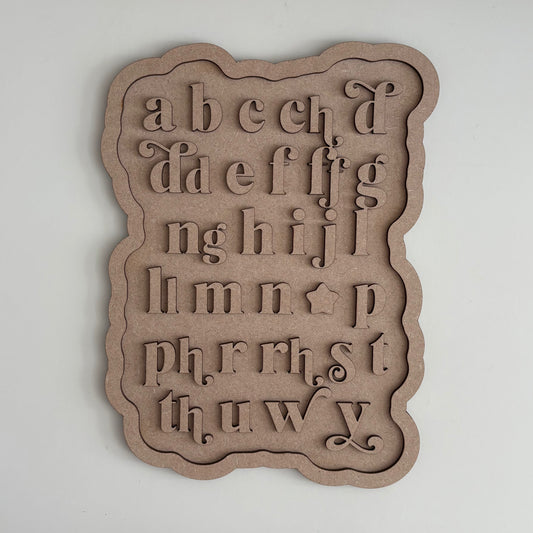 30cm Welsh Alphabet Sign