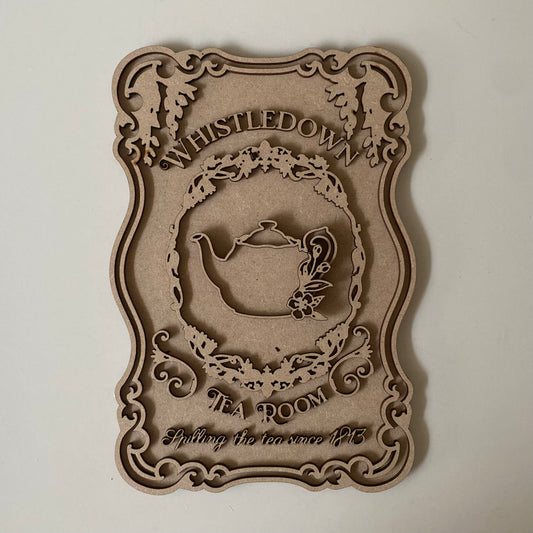 25cm Whistledown Tea Room Sign