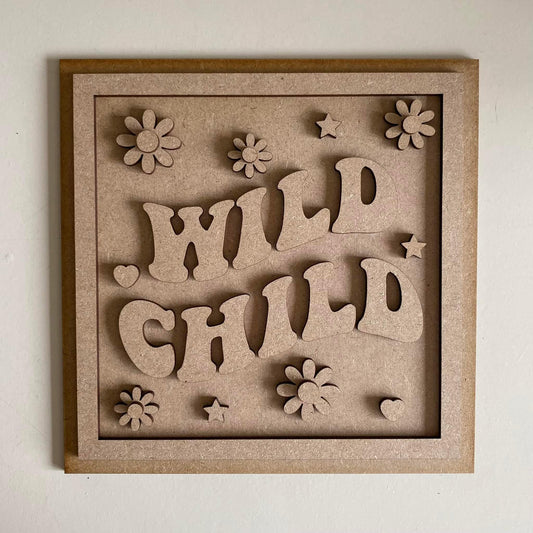 19cm Wild Child Sign