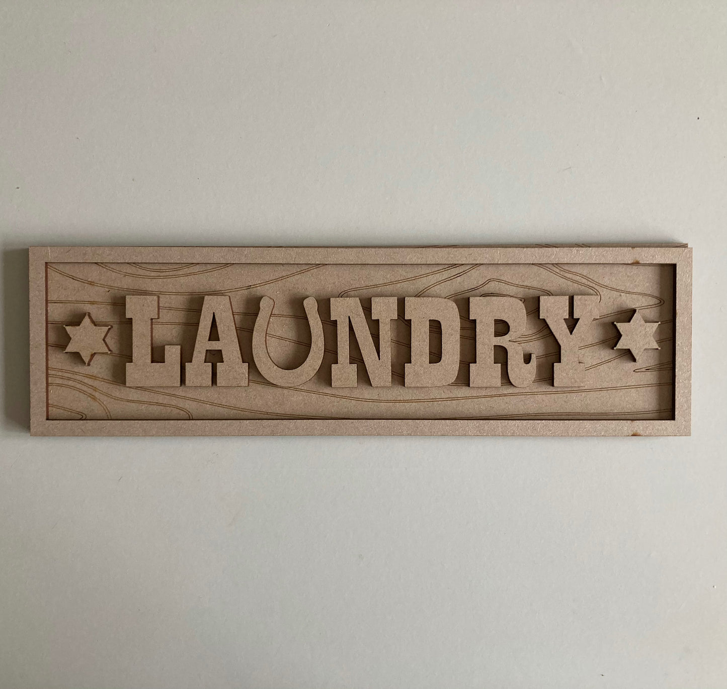 30cm Western Laundry Sign