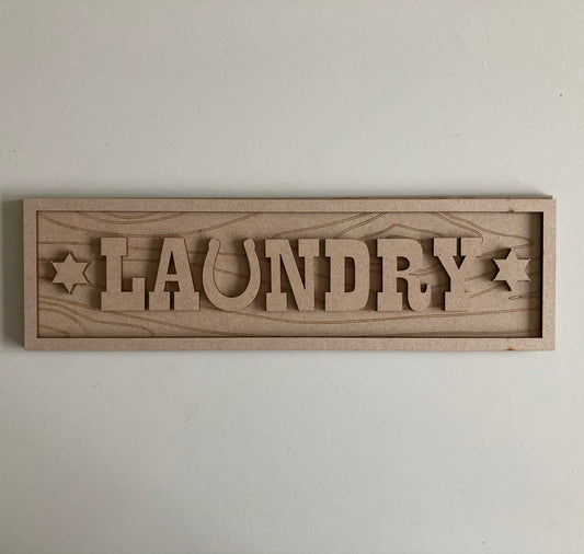 30cm Western Laundry Sign