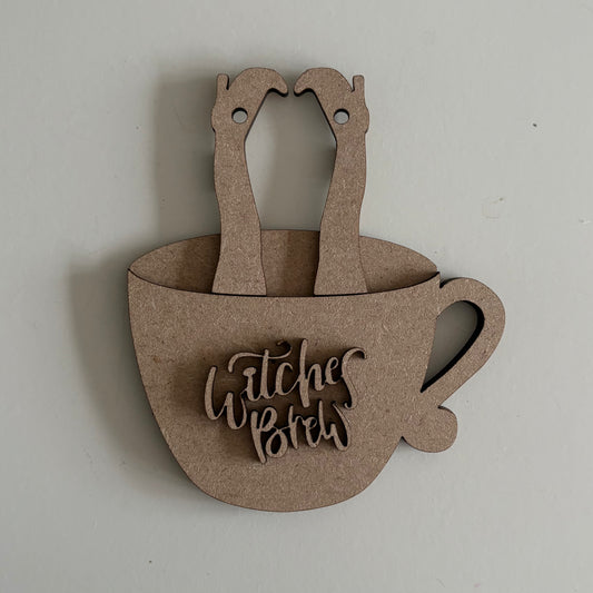 12.5cm Witches Brew Teacup Decoration