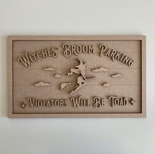 30cm Witches' Broom Parking Sign